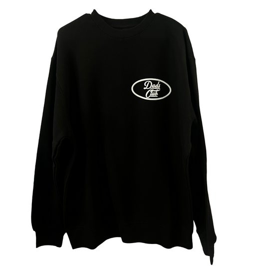 Dads Club Black Puff Crewneck