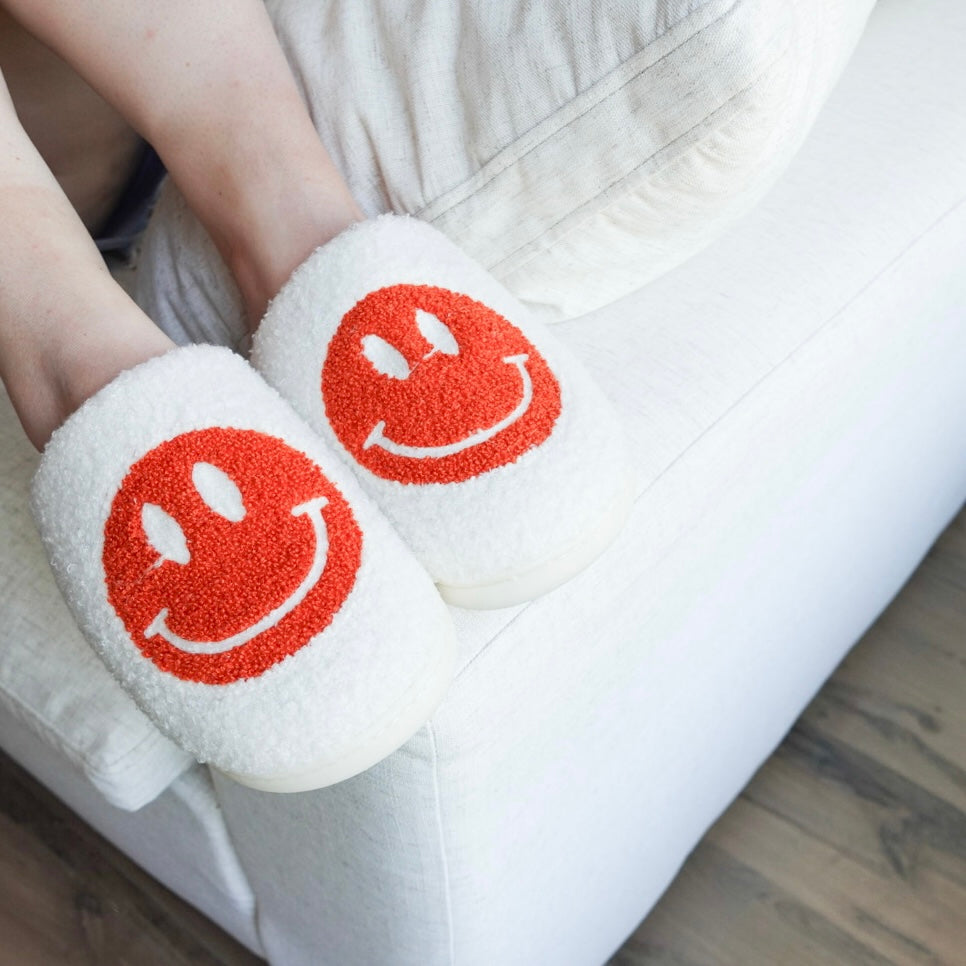 Orange Happy Slippers