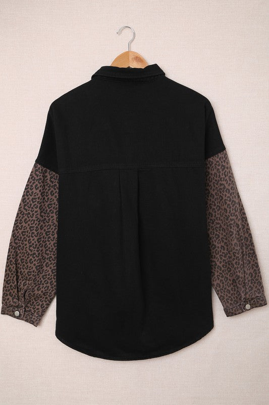 Leopard Jean Jacket
