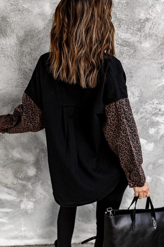 Leopard Jean Jacket