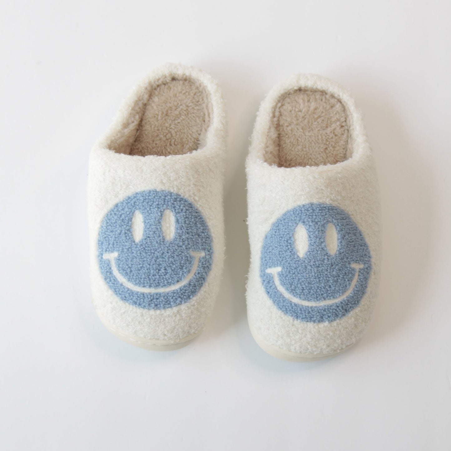 Light Blue Happy Slippers