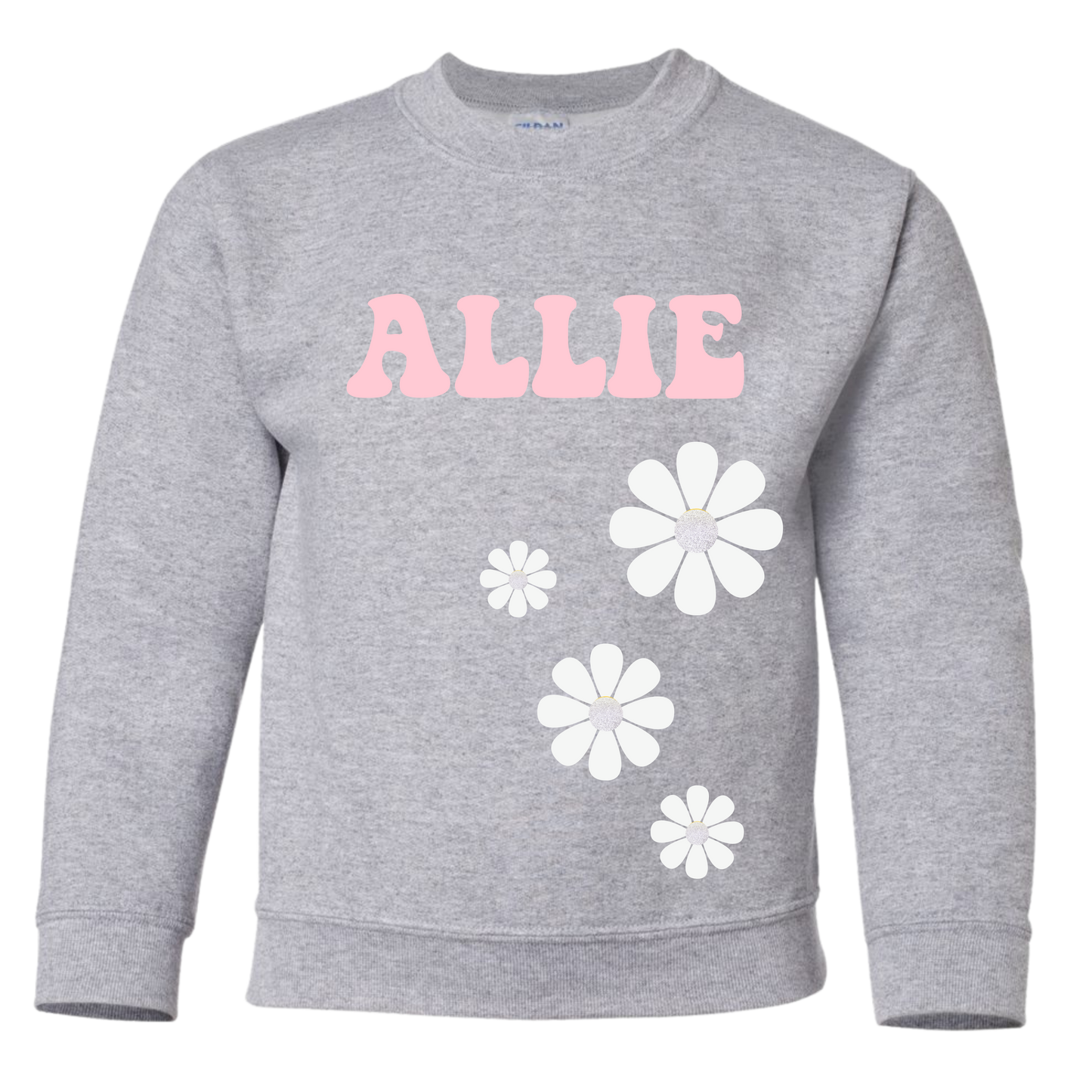 Custom Kids Daisy Crewneck