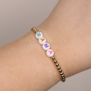 Mom Beaded Bracelets 14k Gold Fill