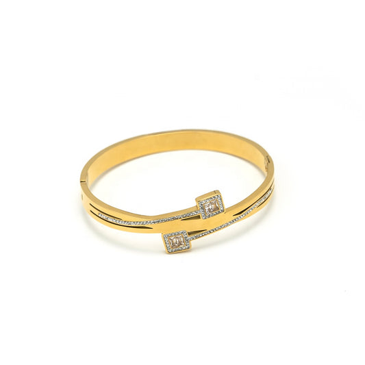 Gold Pave Open bracelet