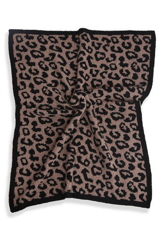 Kids Brown Leopard Throw Blanket