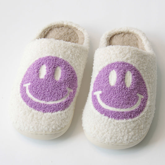 Purple Happy Slippers