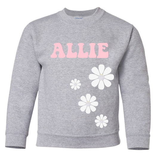 Custom Kids Daisy Crewneck